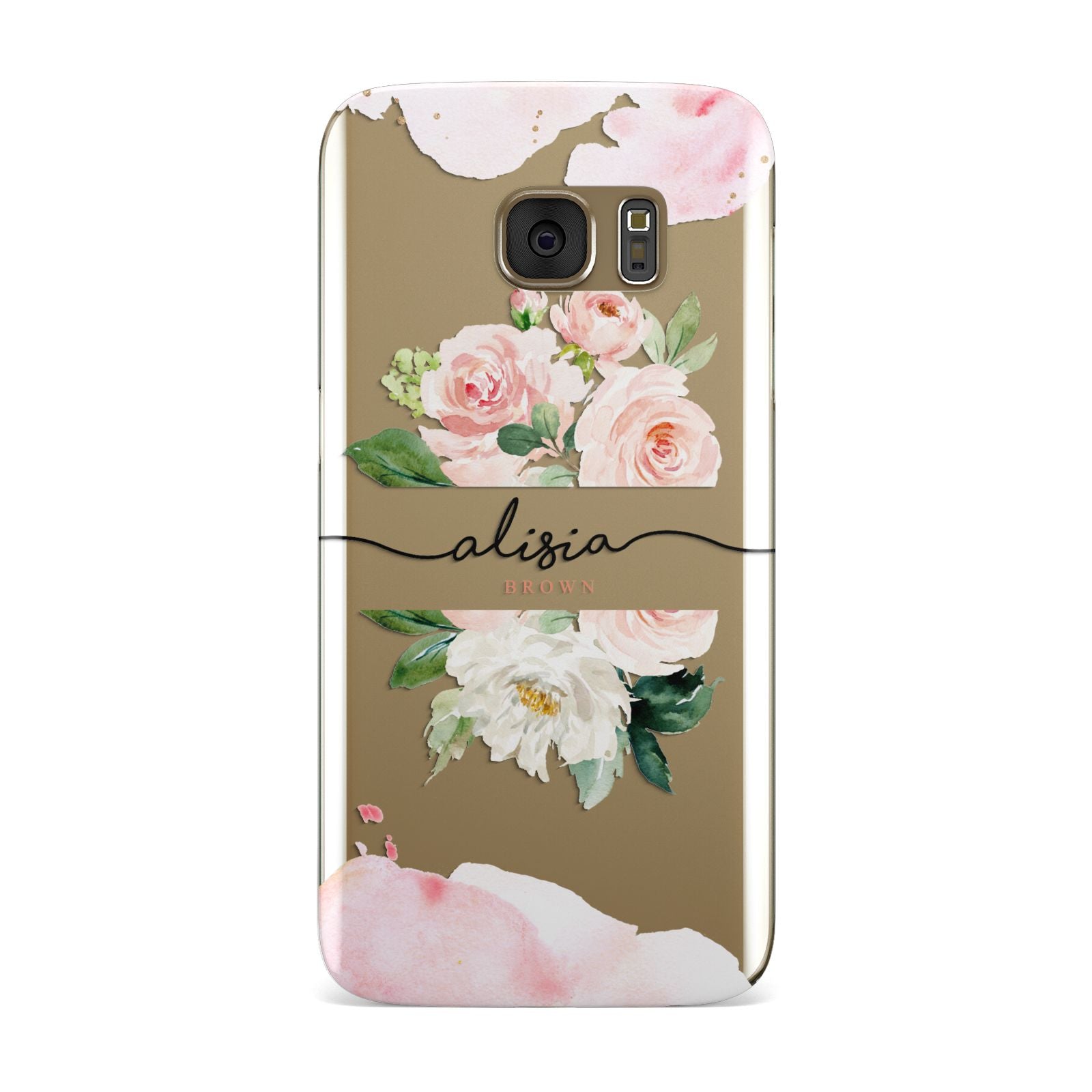 Pretty Roses Personalised Name Samsung Galaxy Case