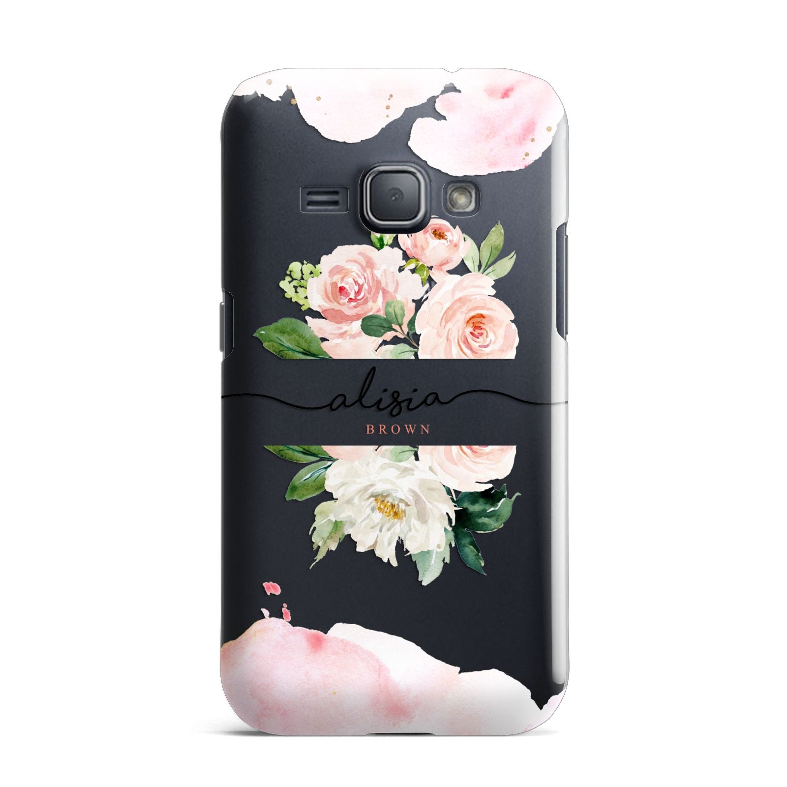 Pretty Roses Personalised Name Samsung Galaxy J1 2016 Case