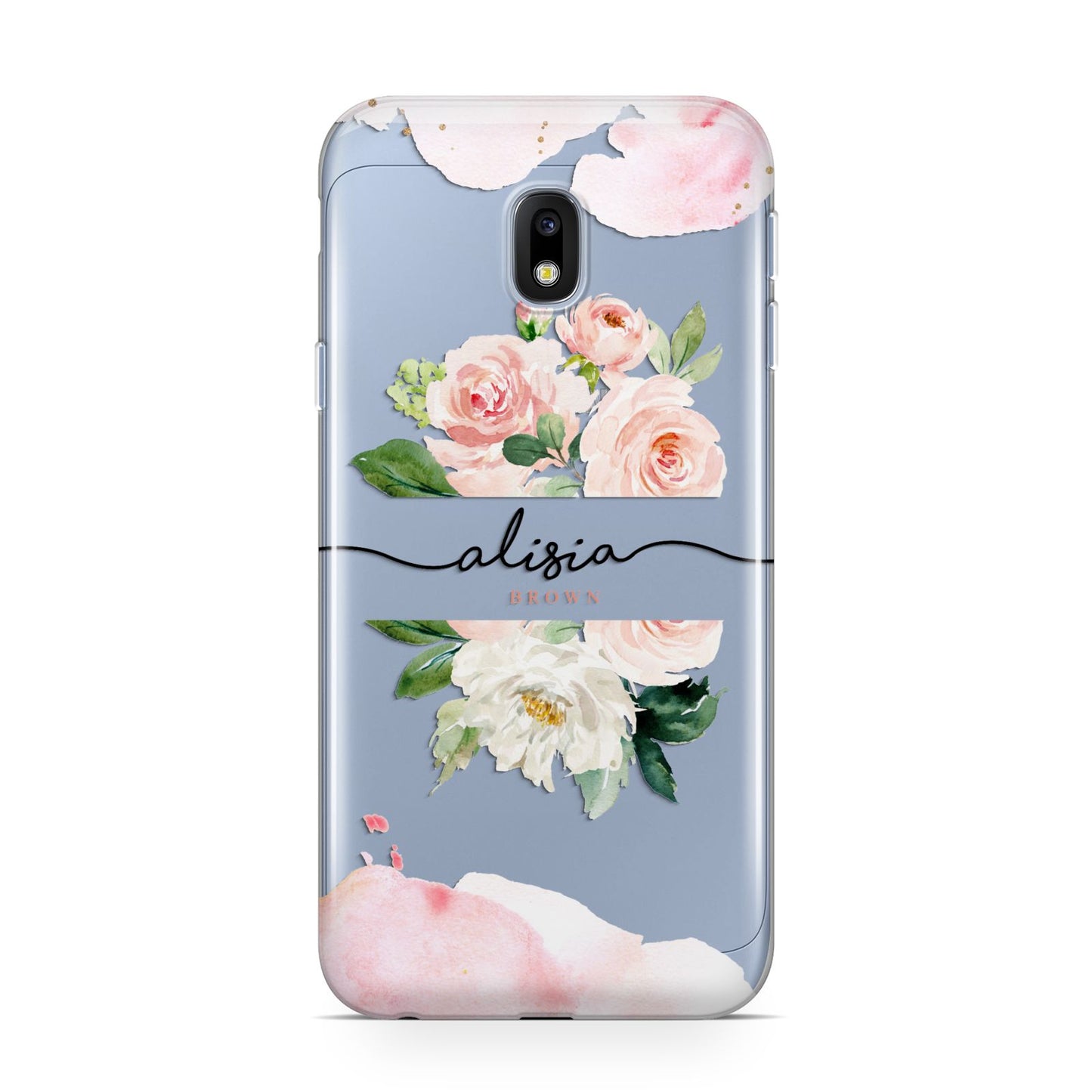 Pretty Roses Personalised Name Samsung Galaxy J3 2017 Case