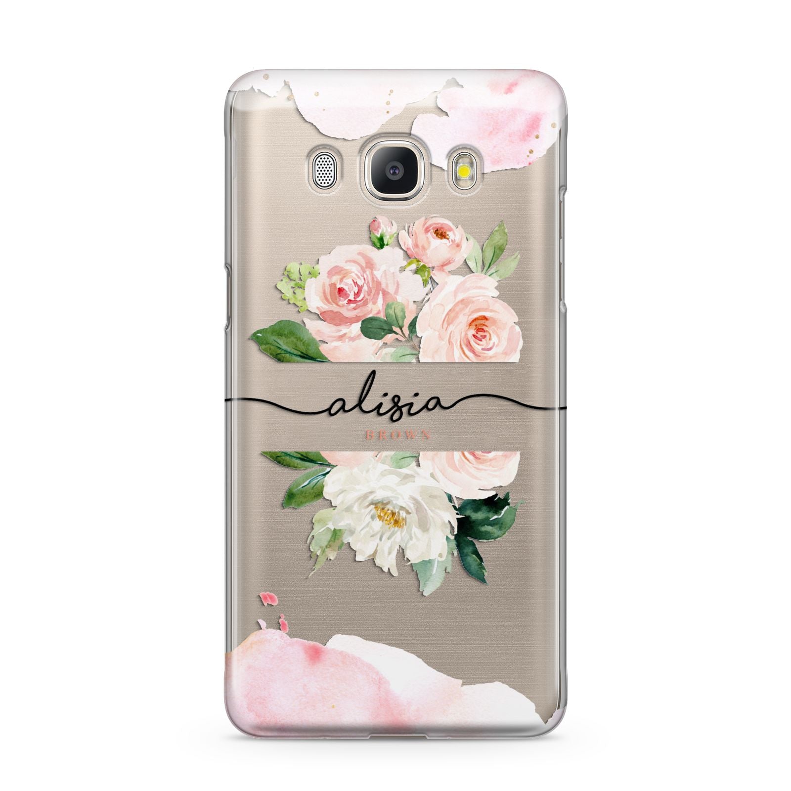 Pretty Roses Personalised Name Samsung Galaxy J5 2016 Case