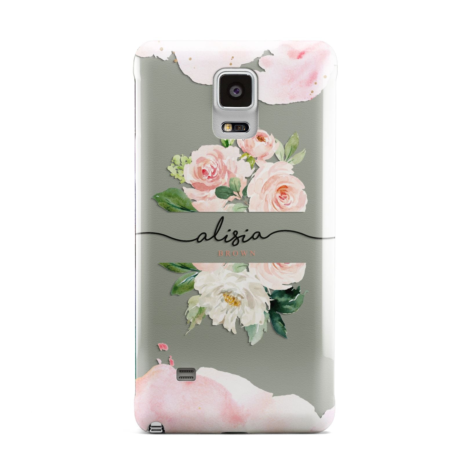 Pretty Roses Personalised Name Samsung Galaxy Note 4 Case