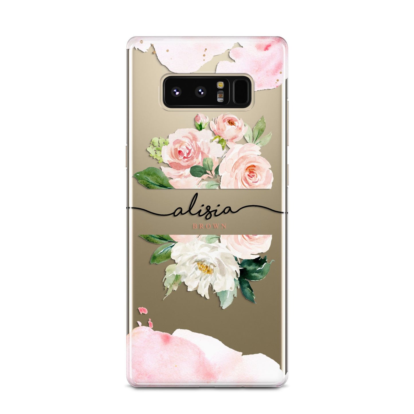 Pretty Roses Personalised Name Samsung Galaxy Note 8 Case