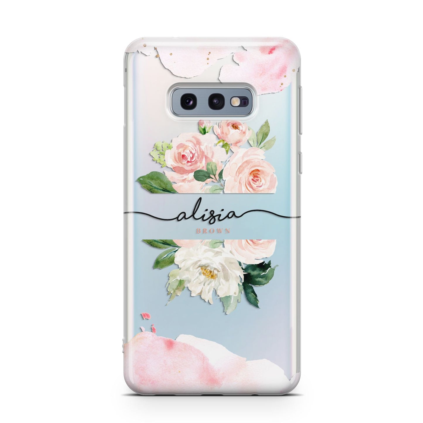 Pretty Roses Personalised Name Samsung Galaxy S10E Case