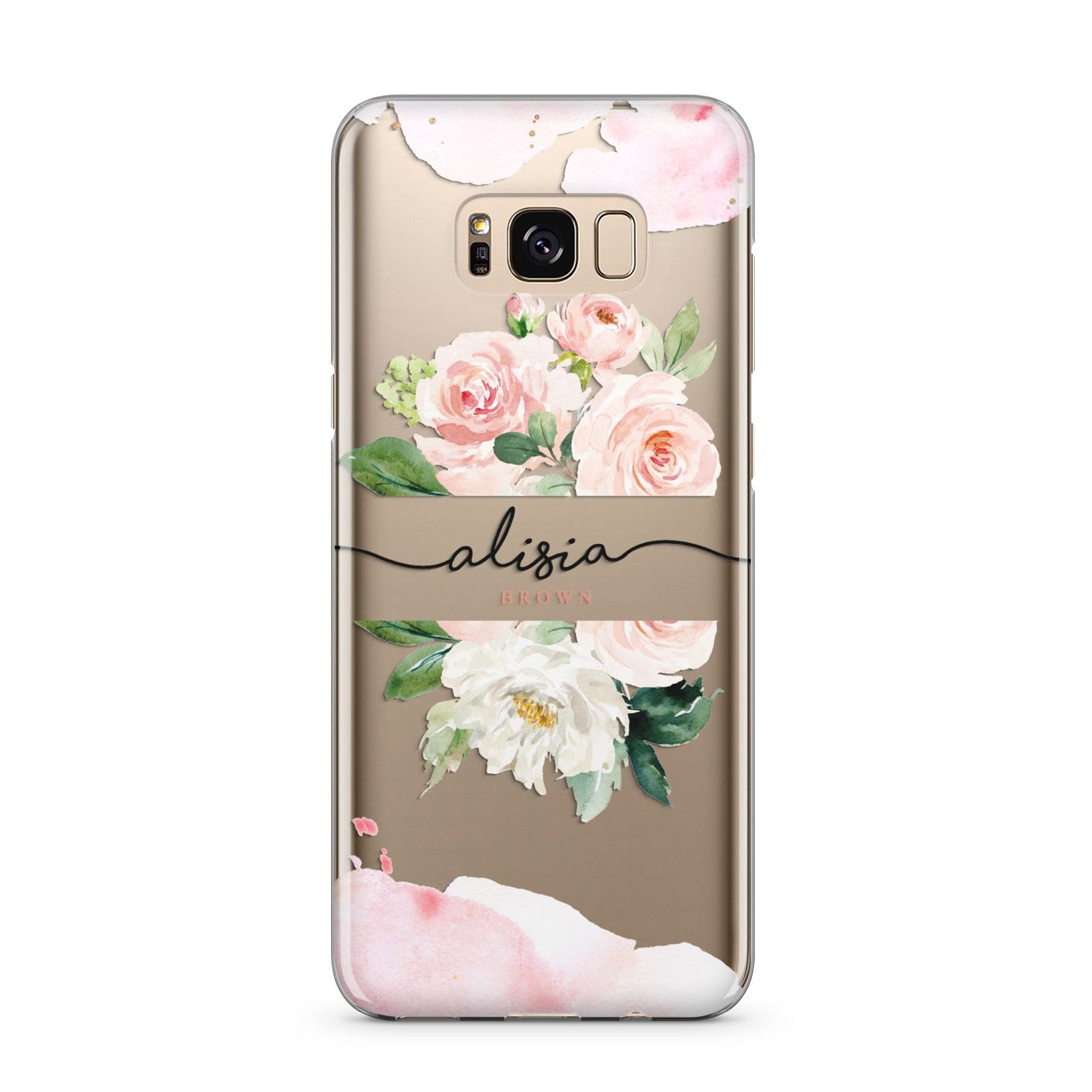 Pretty Roses Personalised Name Samsung Galaxy S8 Plus Case