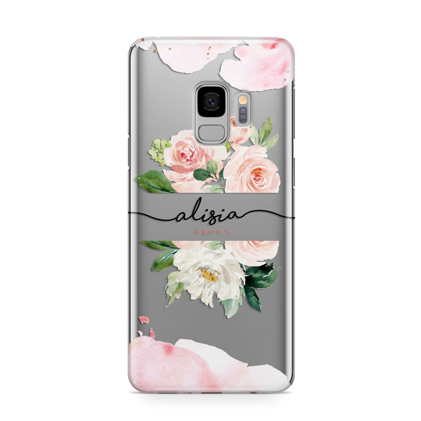 Pretty Roses Personalised Name Samsung Galaxy S9 Case