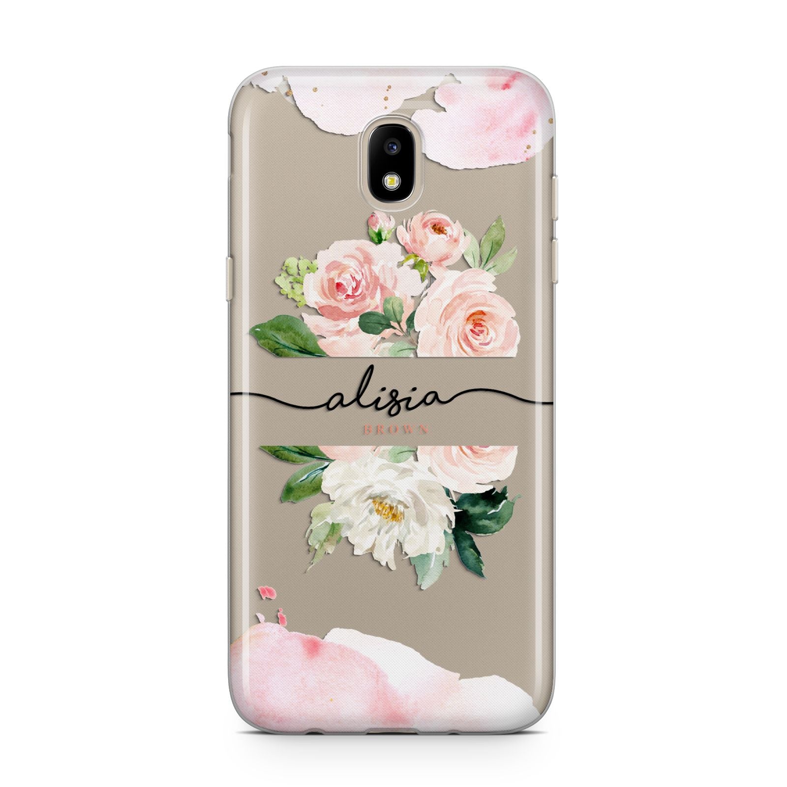 Pretty Roses Personalised Name Samsung J5 2017 Case