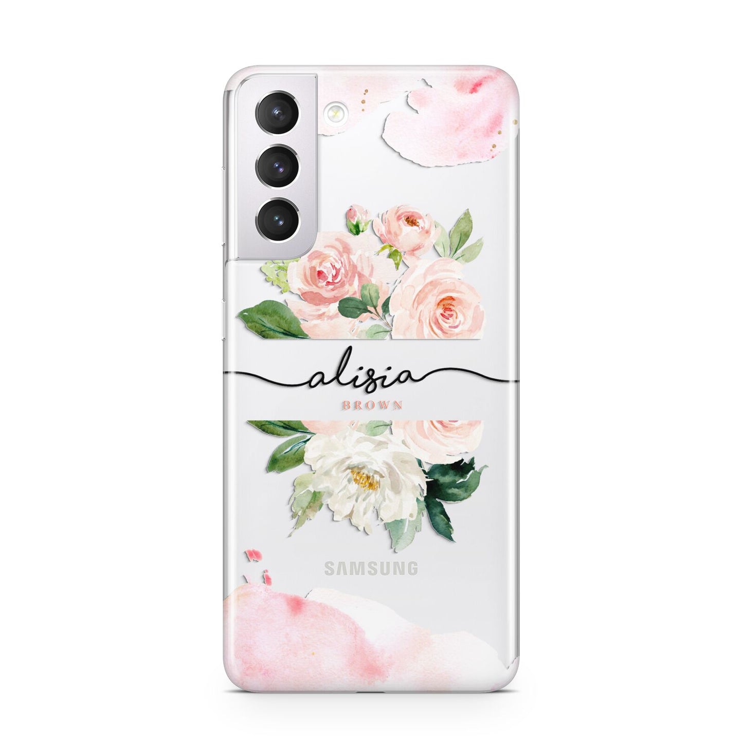 Pretty Roses Personalised Name Samsung S21 Case