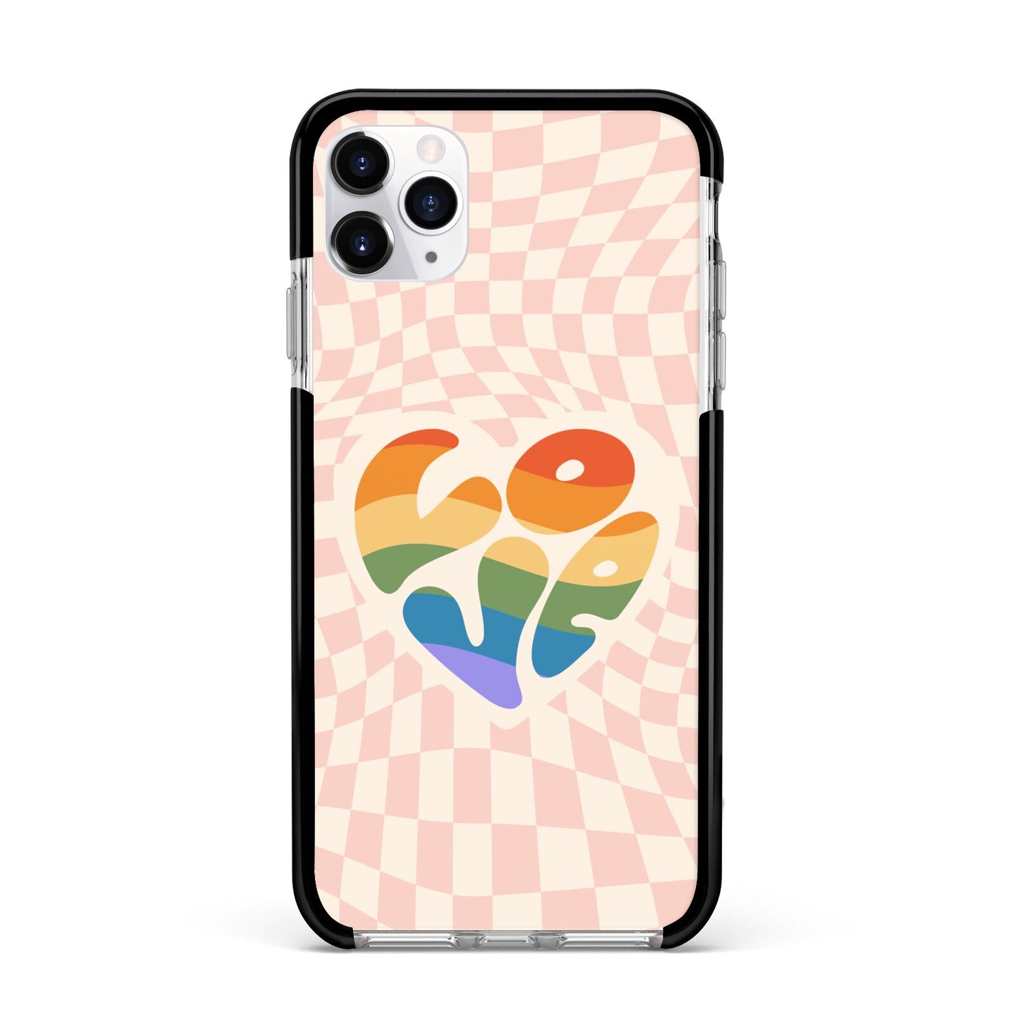 Pride Apple iPhone 11 Pro Max in Silver with Black Impact Case