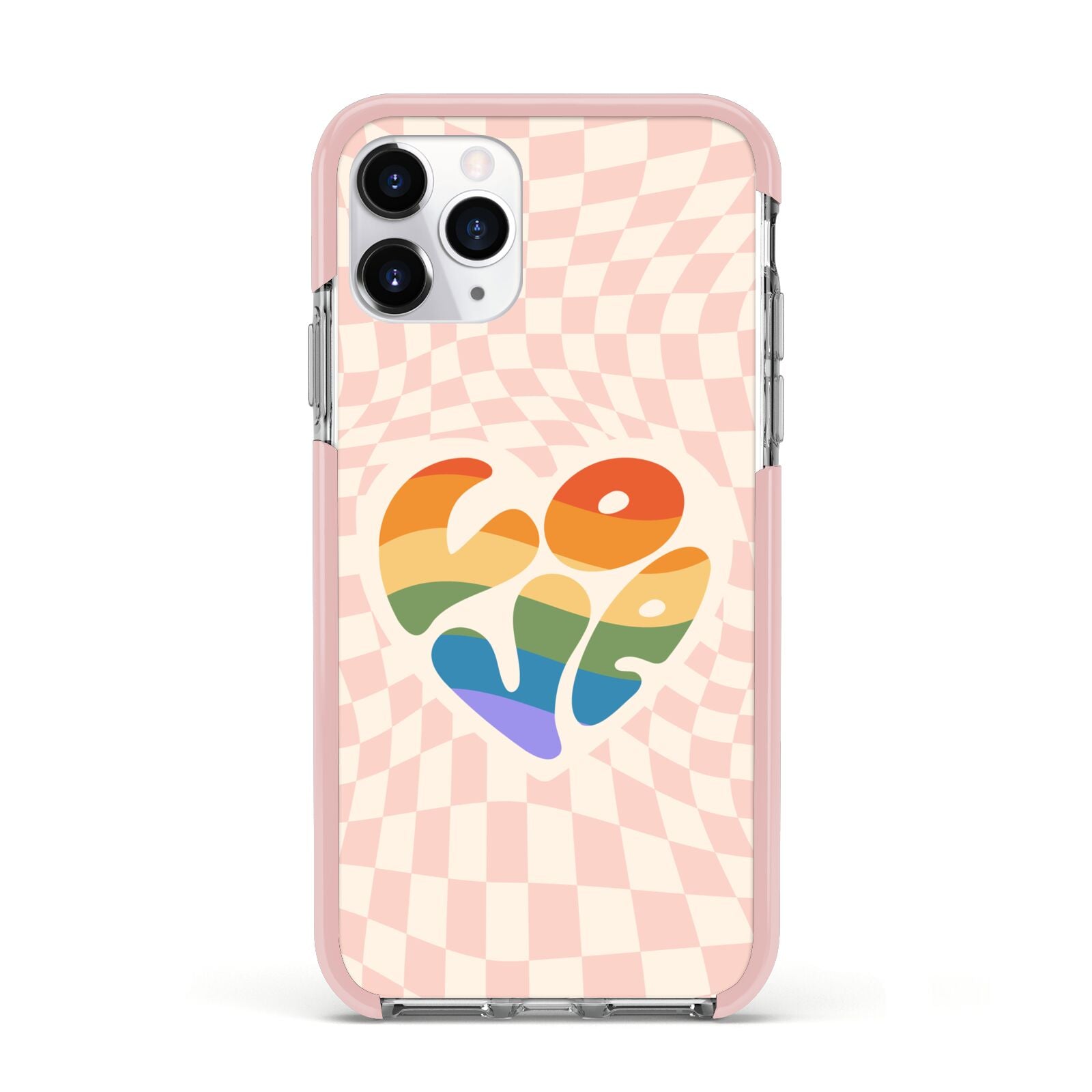 Pride Apple iPhone 11 Pro in Silver with Pink Impact Case