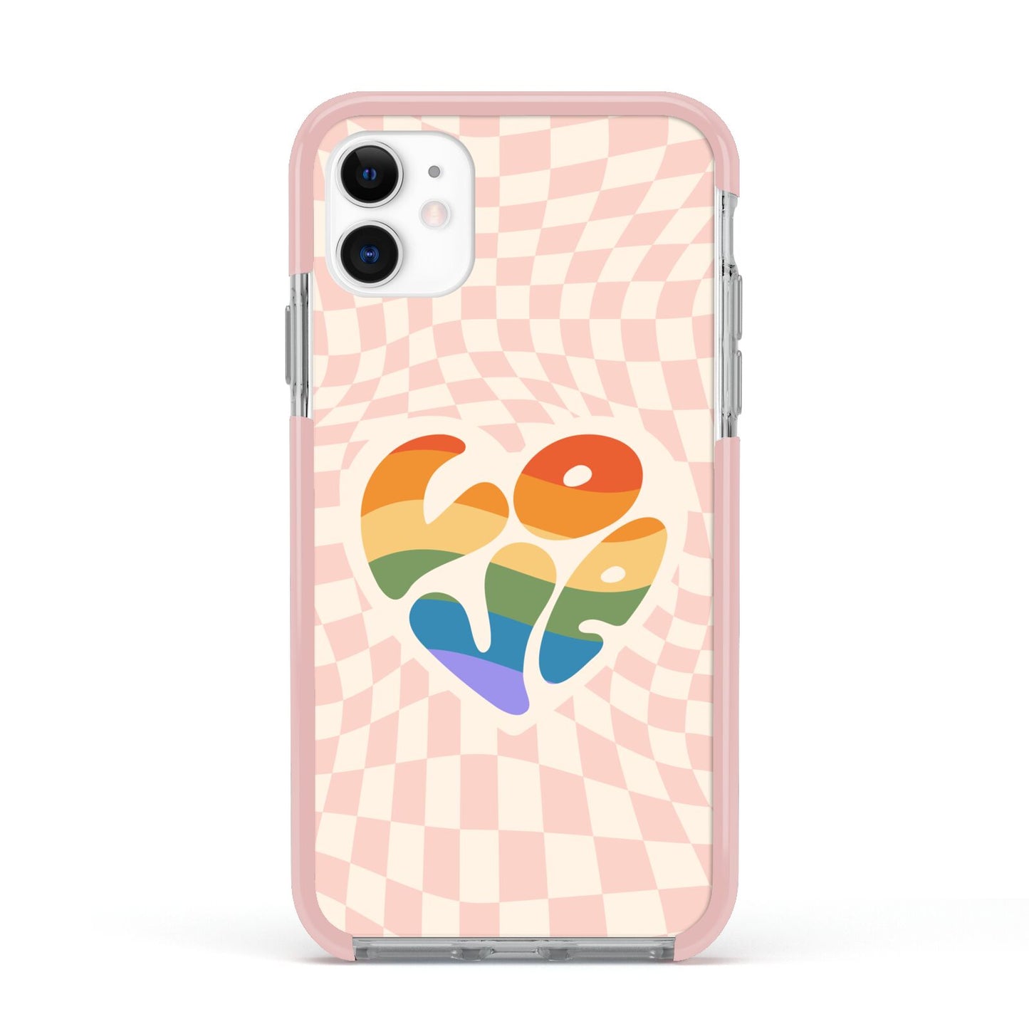 Pride Apple iPhone 11 in White with Pink Impact Case