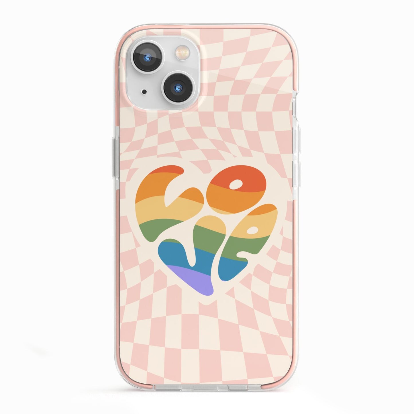 Pride iPhone 13 TPU Impact Case with Pink Edges