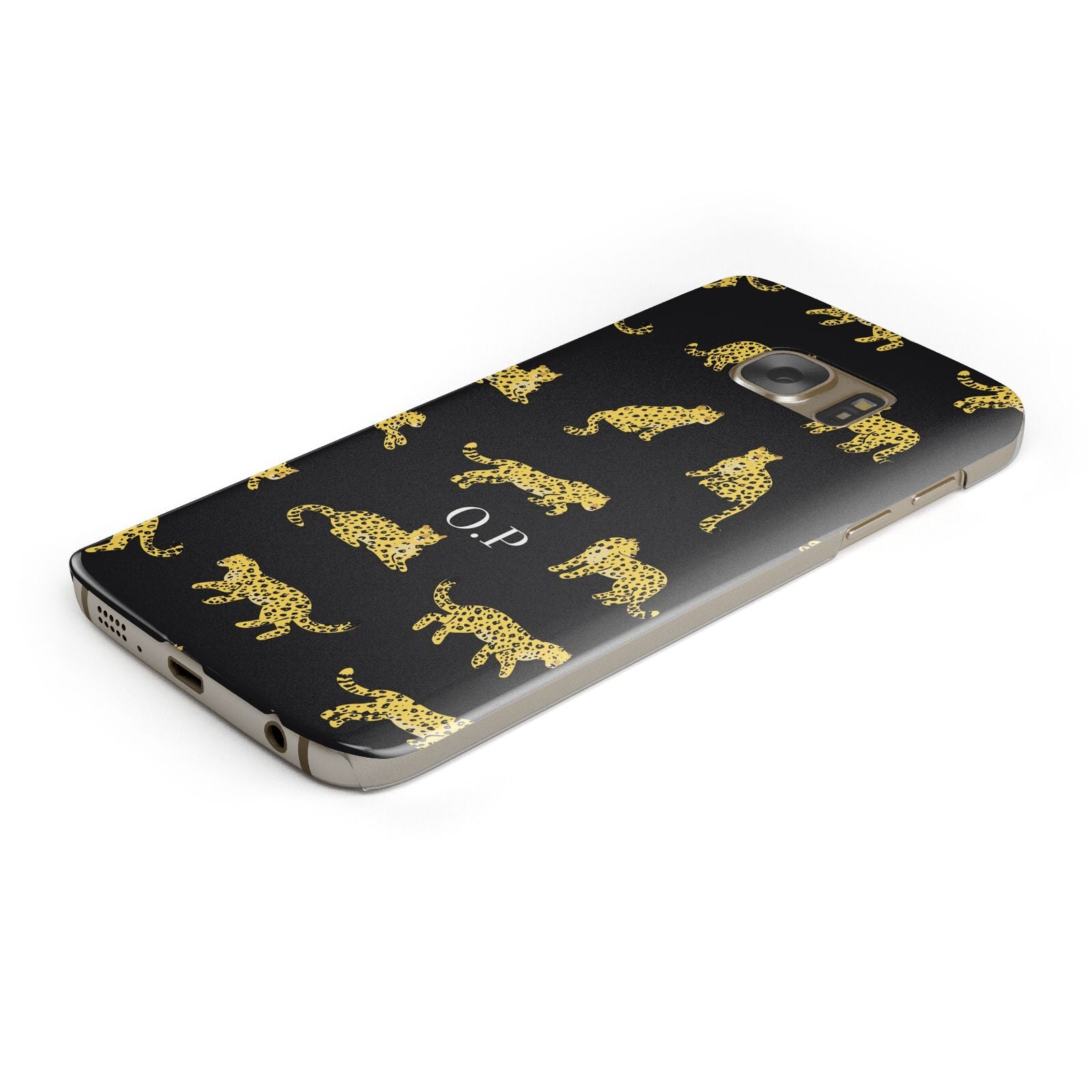 Prowling Leopard Protective Samsung Galaxy Case Angled Image