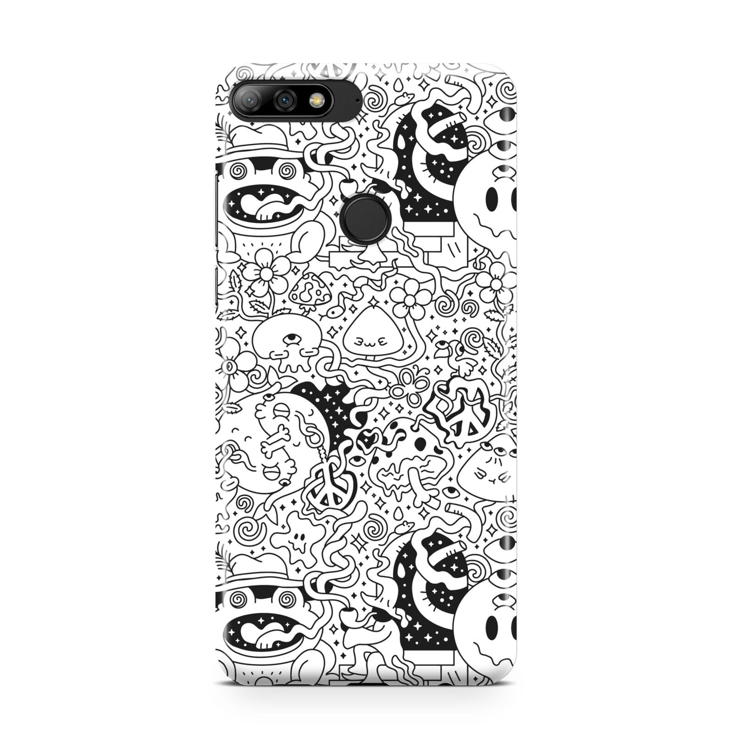 Psychedelic Cartoon Huawei Y7 2018