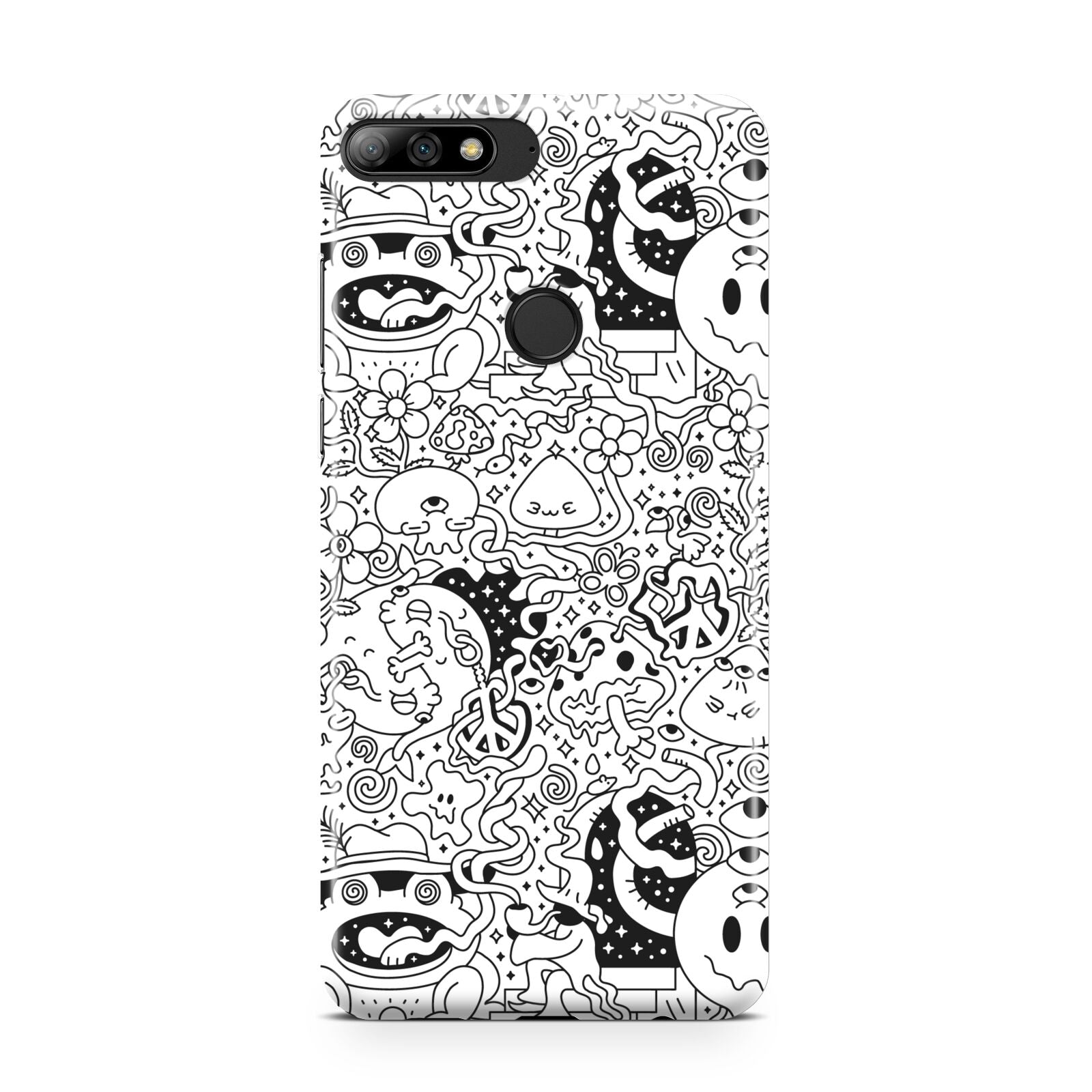 Psychedelic Cartoon Huawei Y7 2018