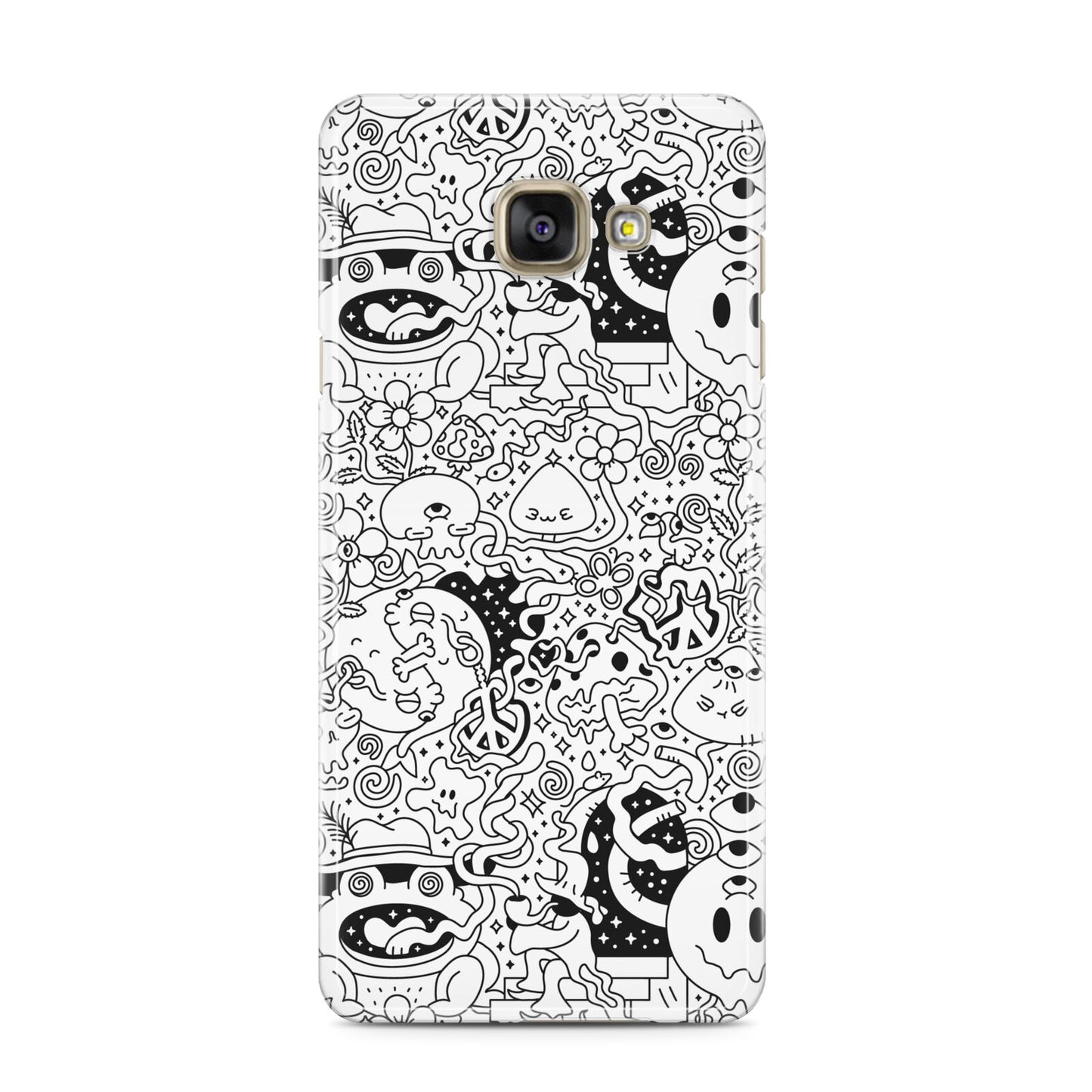 Psychedelic Cartoon Samsung Galaxy A3 2016 Case on gold phone