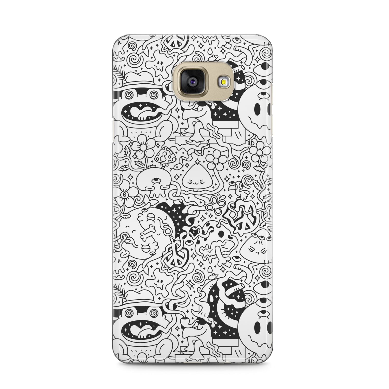 Psychedelic Cartoon Samsung Galaxy A5 2016 Case on gold phone