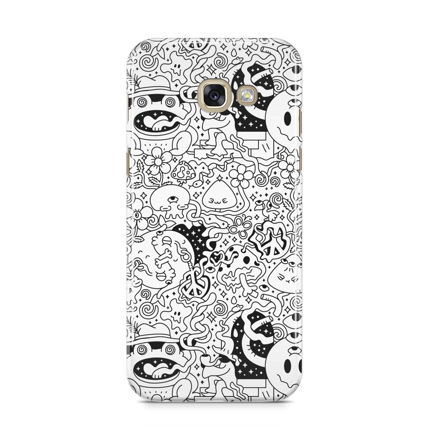 Psychedelic Cartoon Samsung Galaxy A5 2017 Case on gold phone