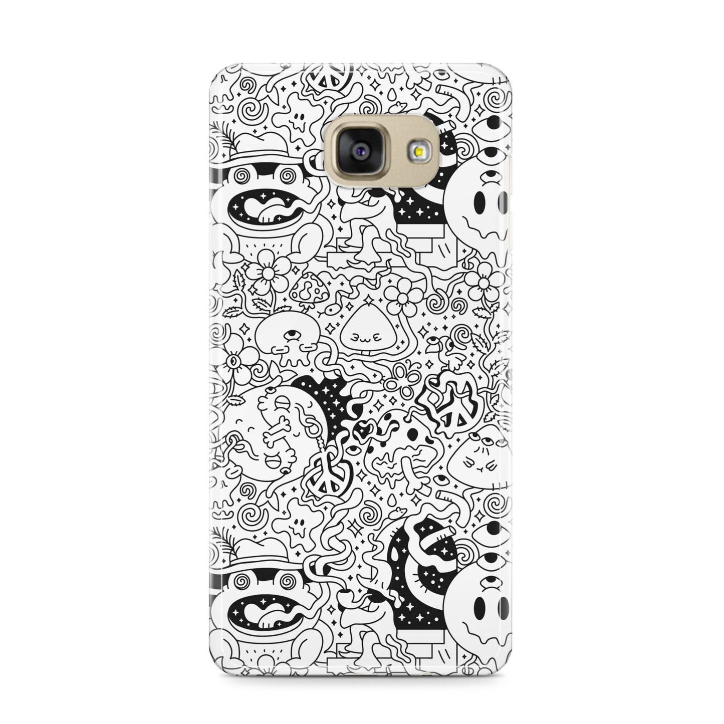 Psychedelic Cartoon Samsung Galaxy A9 2016 Case on gold phone