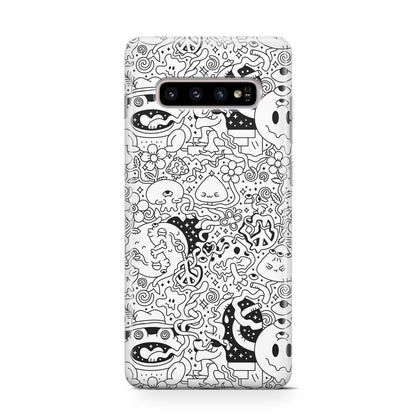 Psychedelic Cartoon Samsung Galaxy S10 Case