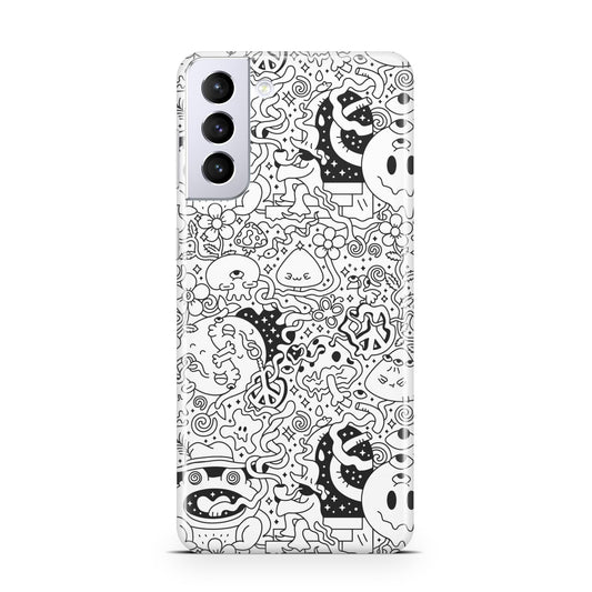 Psychedelic Cartoon Samsung S21 Plus Phone Case