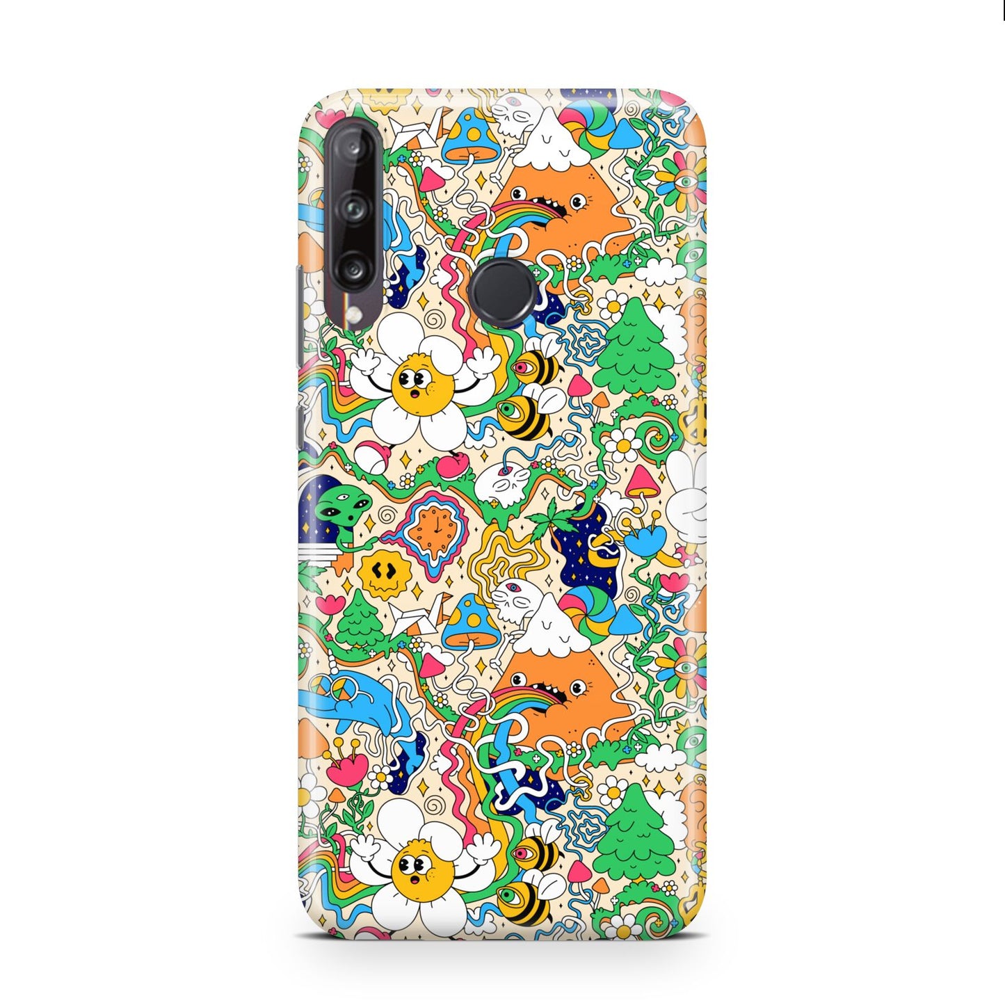 Psychedelic Trippy Huawei P40 Lite E Phone Case