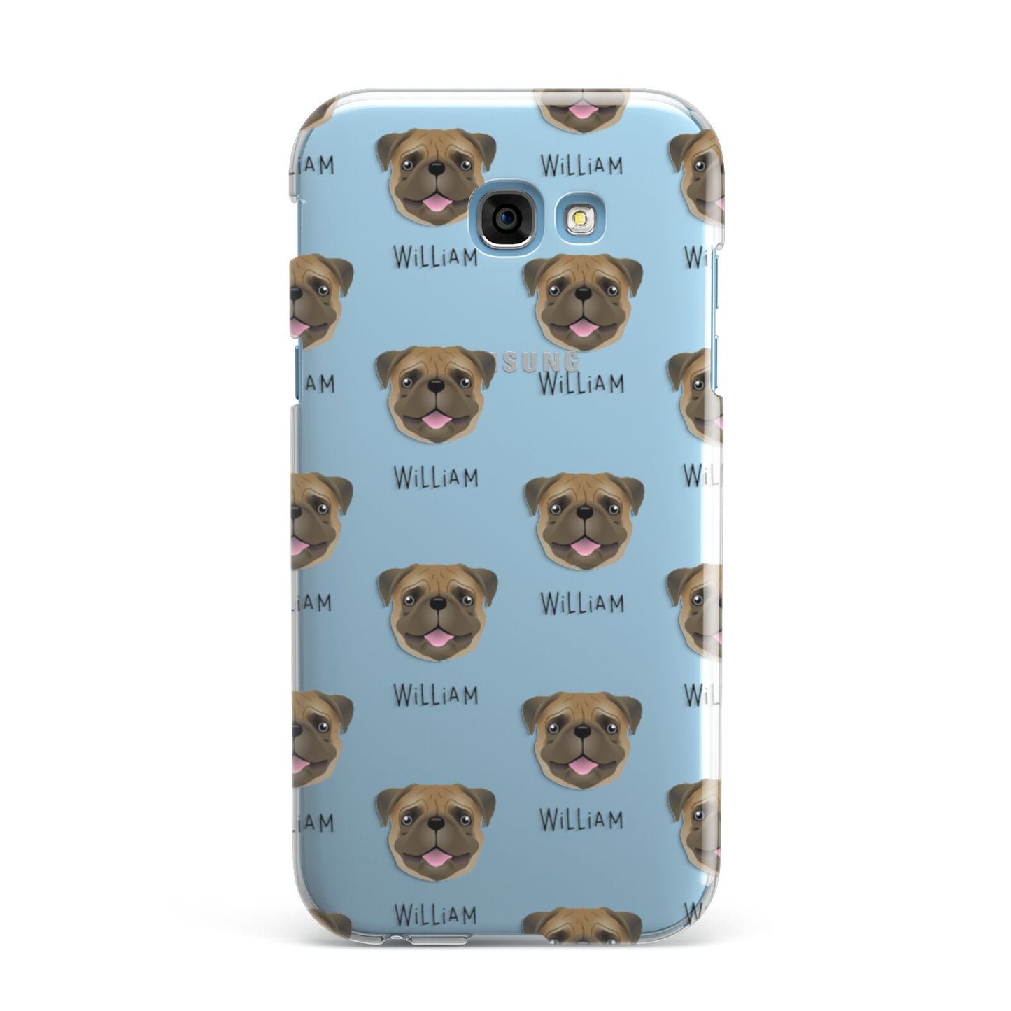 Pug Icon with Name Samsung Galaxy A7 2017 Case