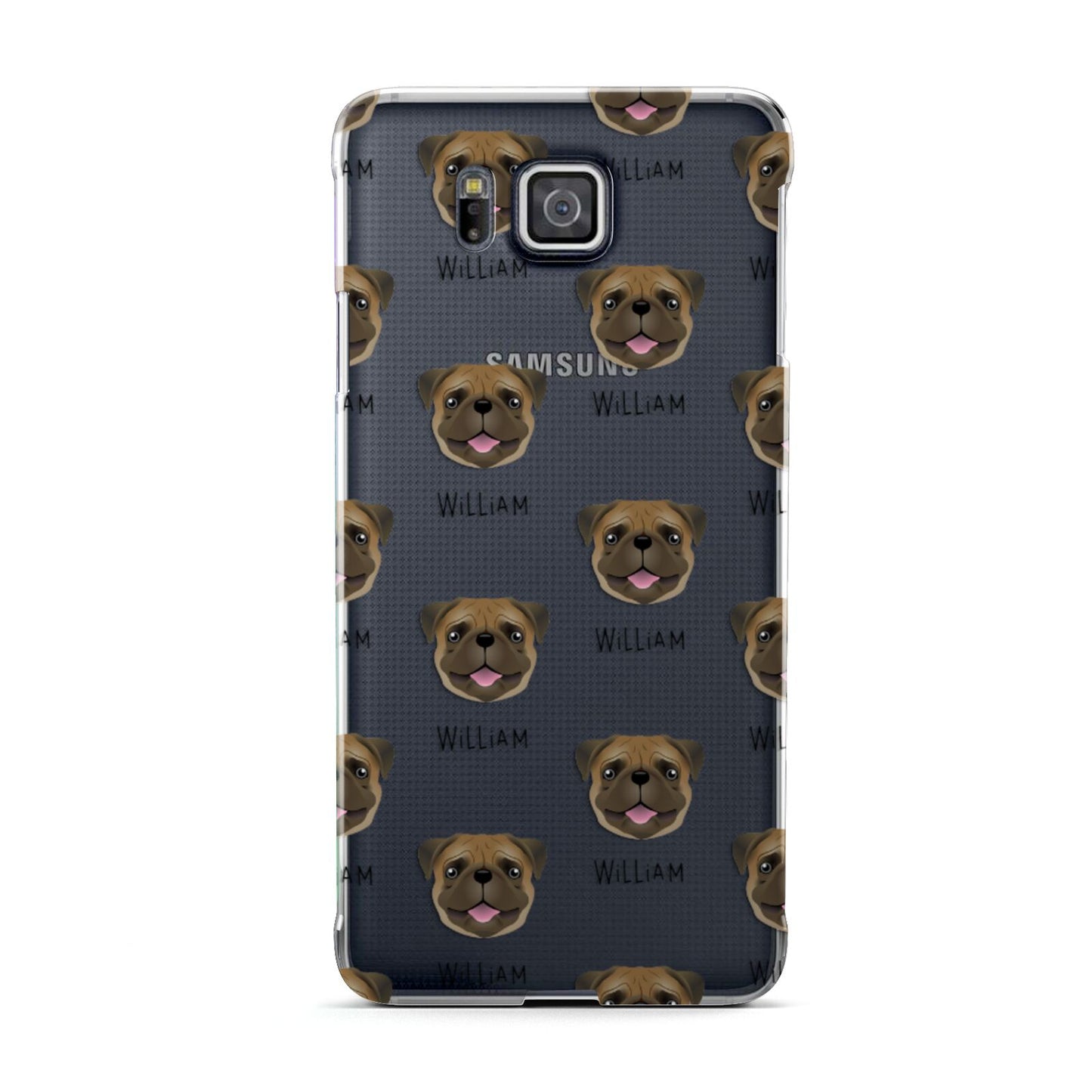 Pug Icon with Name Samsung Galaxy Alpha Case