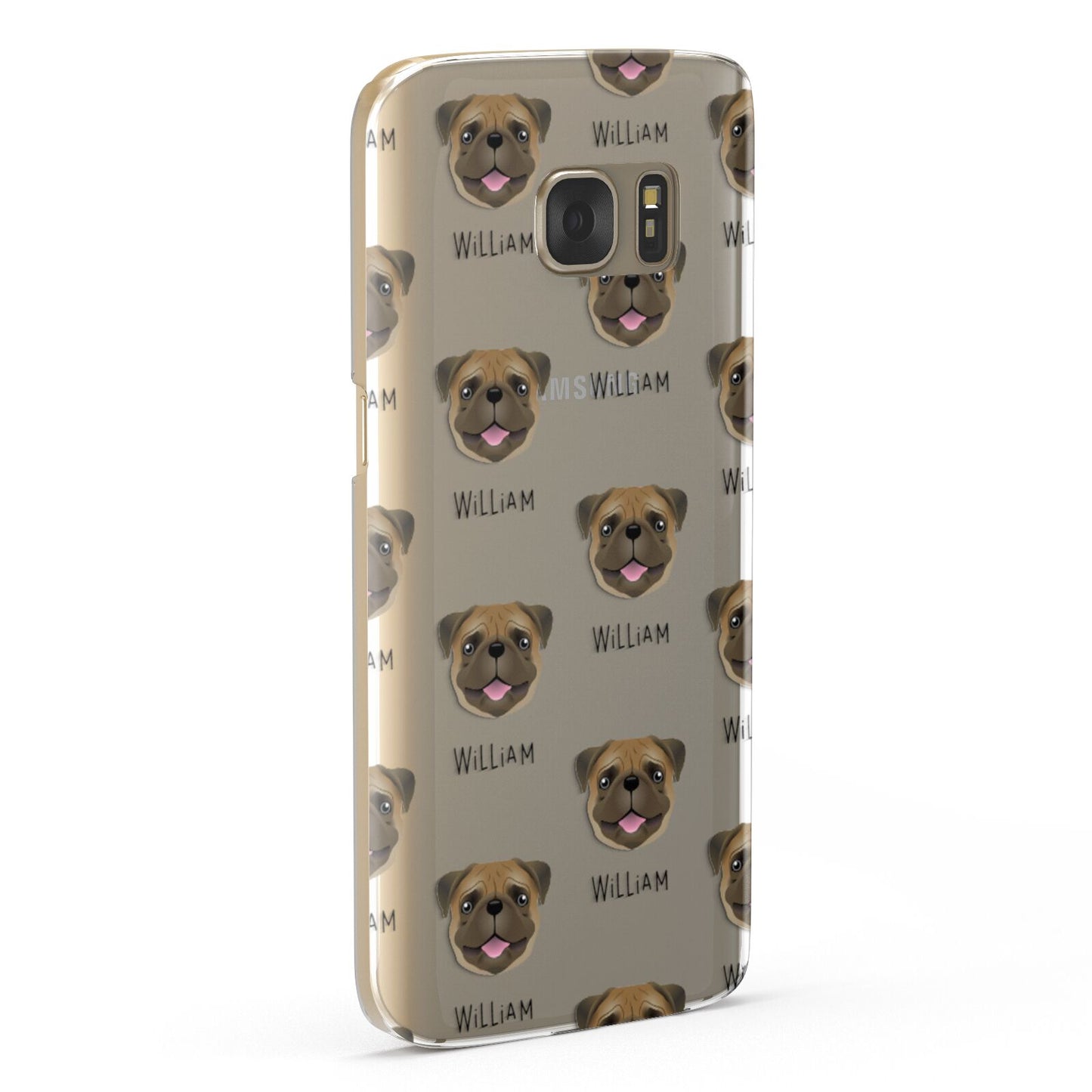 Pug Icon with Name Samsung Galaxy Case Fourty Five Degrees