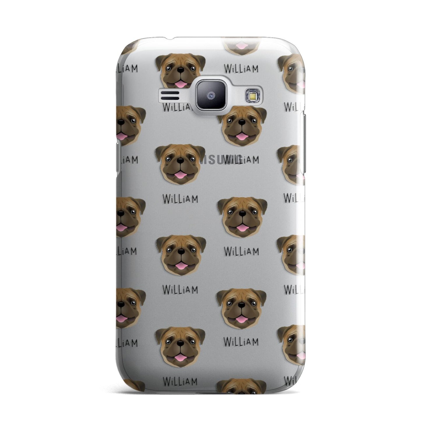 Pug Icon with Name Samsung Galaxy J1 2015 Case