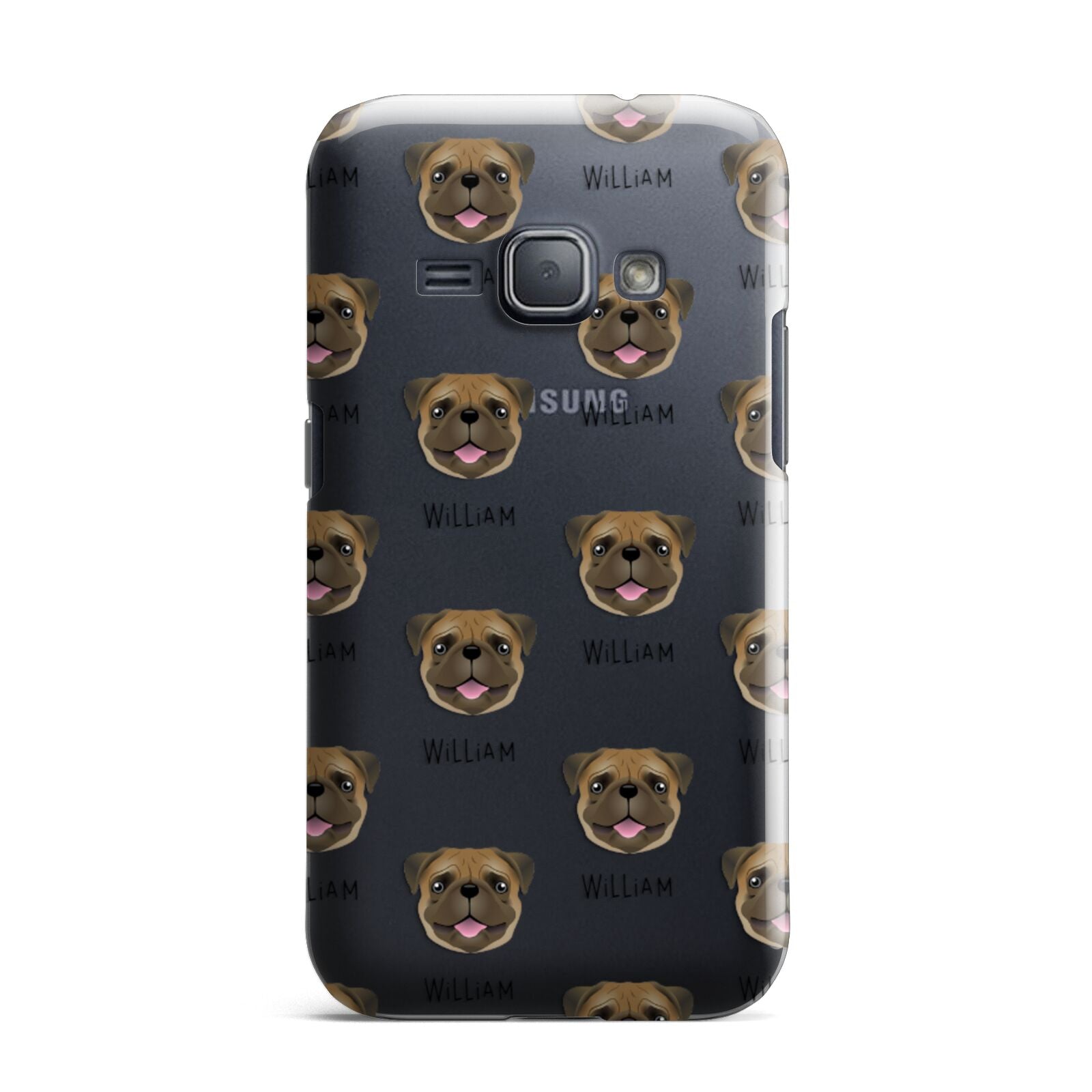 Pug Icon with Name Samsung Galaxy J1 2016 Case