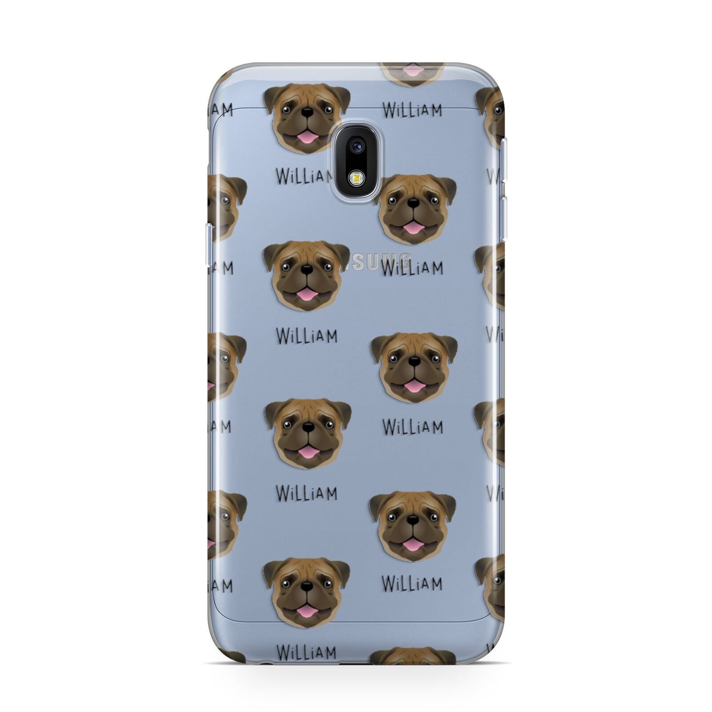Pug Icon with Name Samsung Galaxy J3 2017 Case
