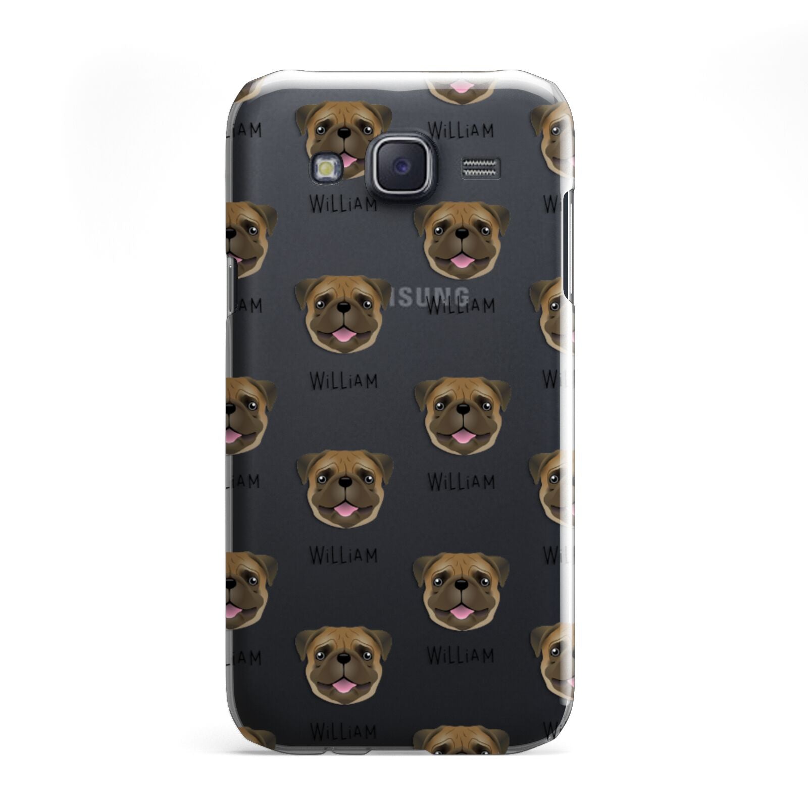Pug Icon with Name Samsung Galaxy J5 Case