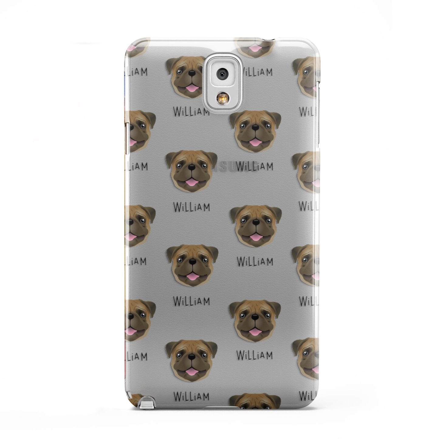 Pug Icon with Name Samsung Galaxy Note 3 Case