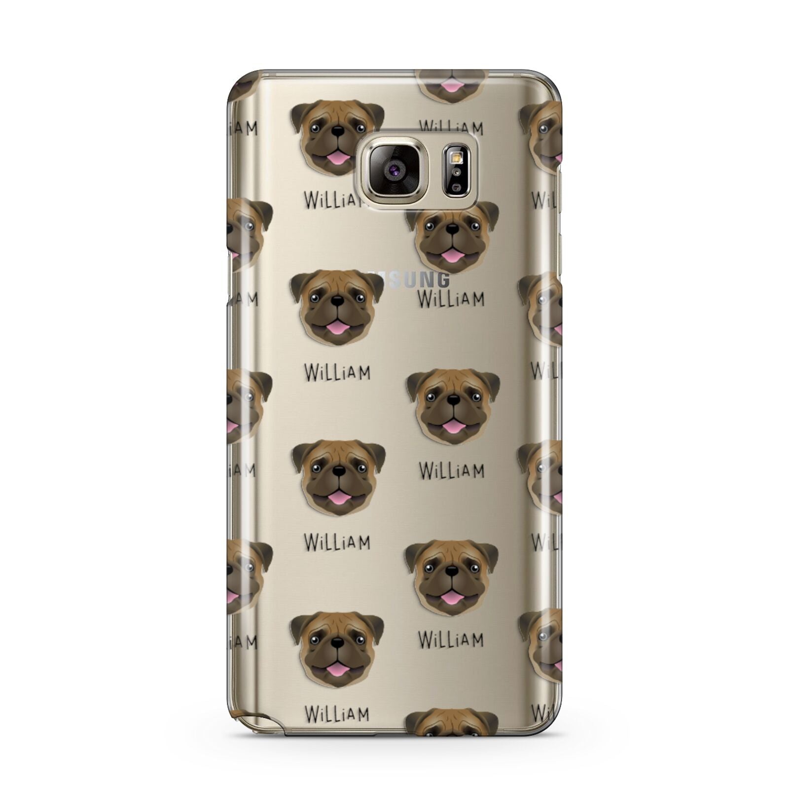 Pug Icon with Name Samsung Galaxy Note 5 Case