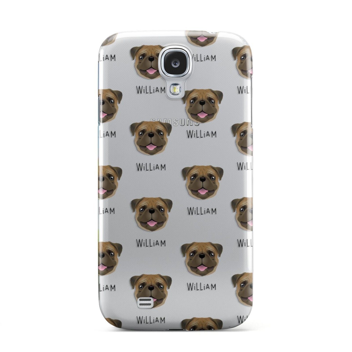Pug Icon with Name Samsung Galaxy S4 Case