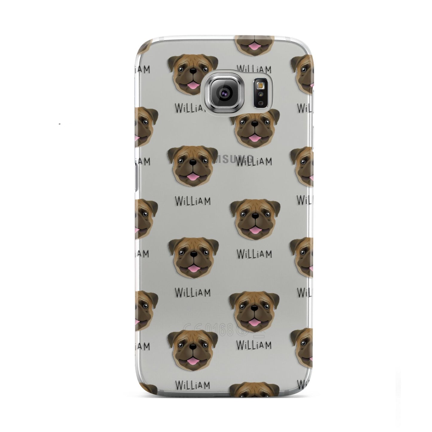 Pug Icon with Name Samsung Galaxy S6 Case