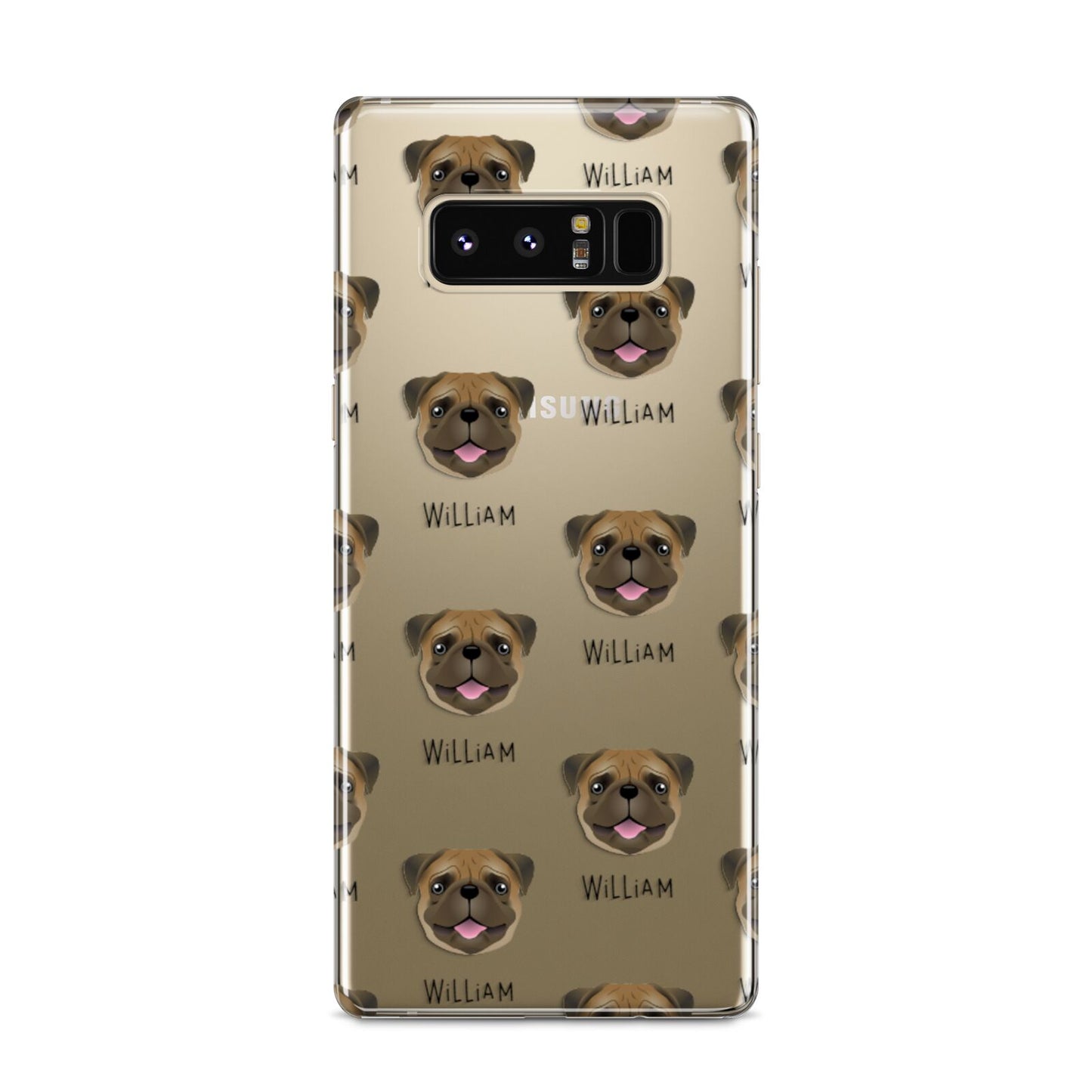 Pug Icon with Name Samsung Galaxy S8 Case