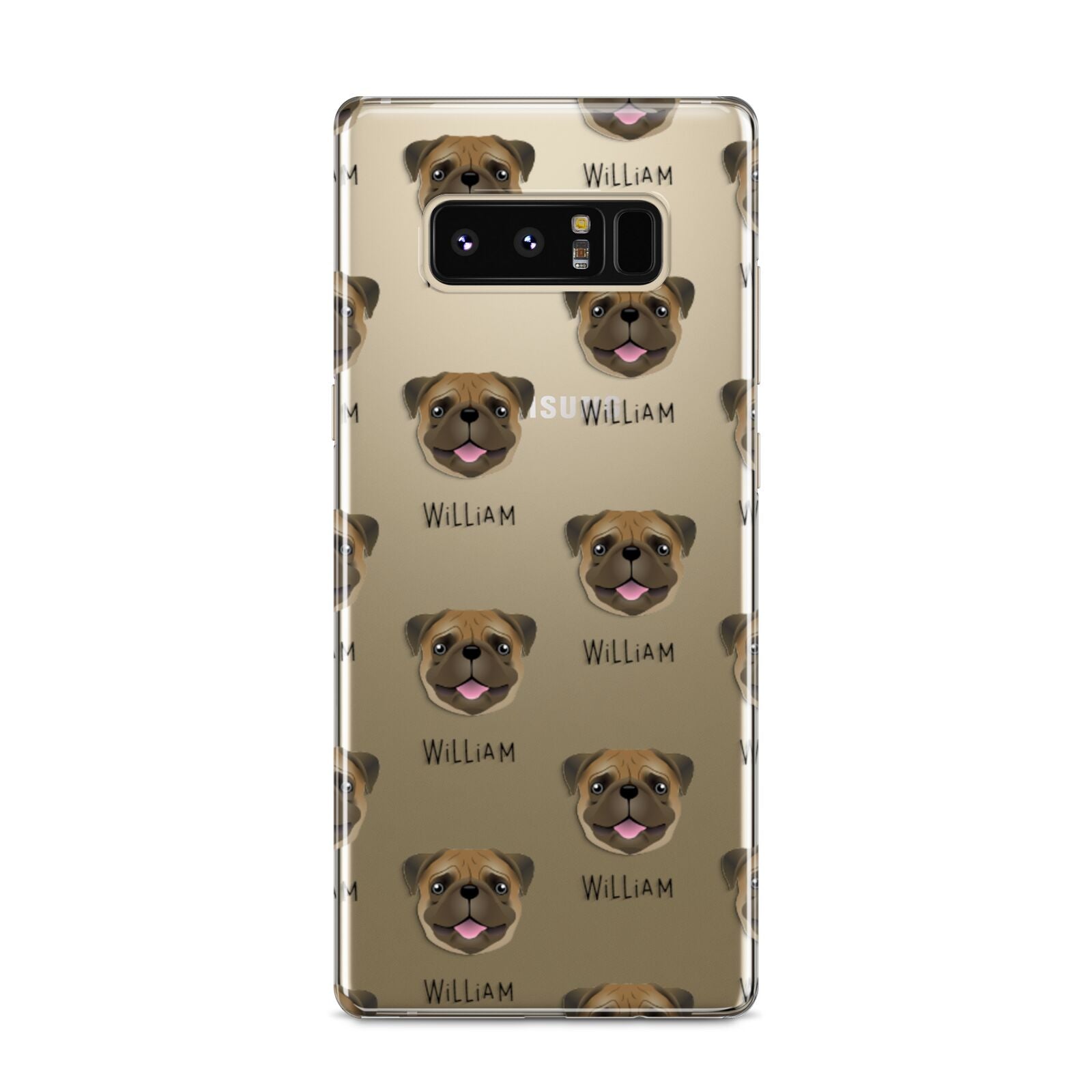 Pug Icon with Name Samsung Galaxy S8 Case