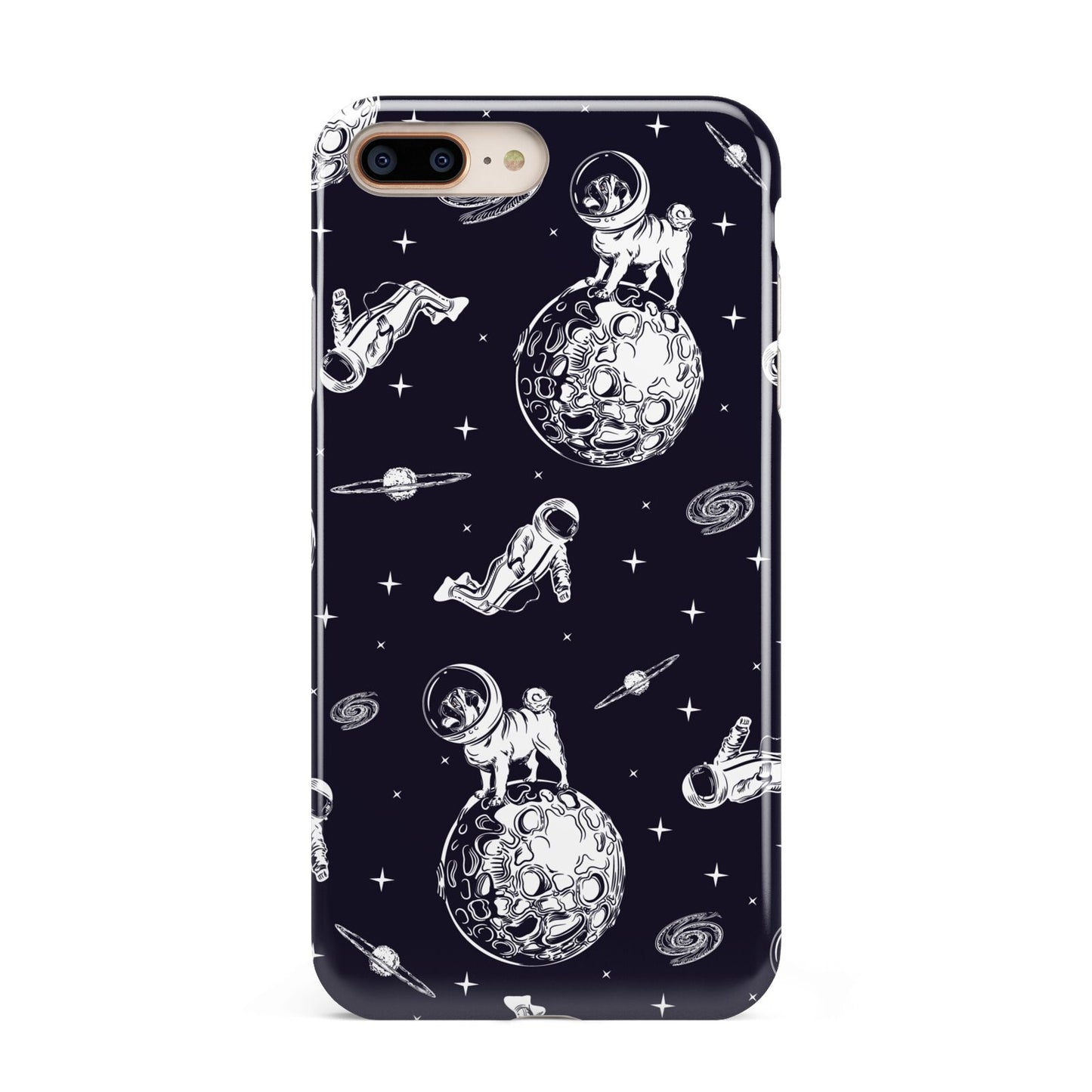 Pug in Space Apple iPhone 7 8 Plus 3D Tough Case