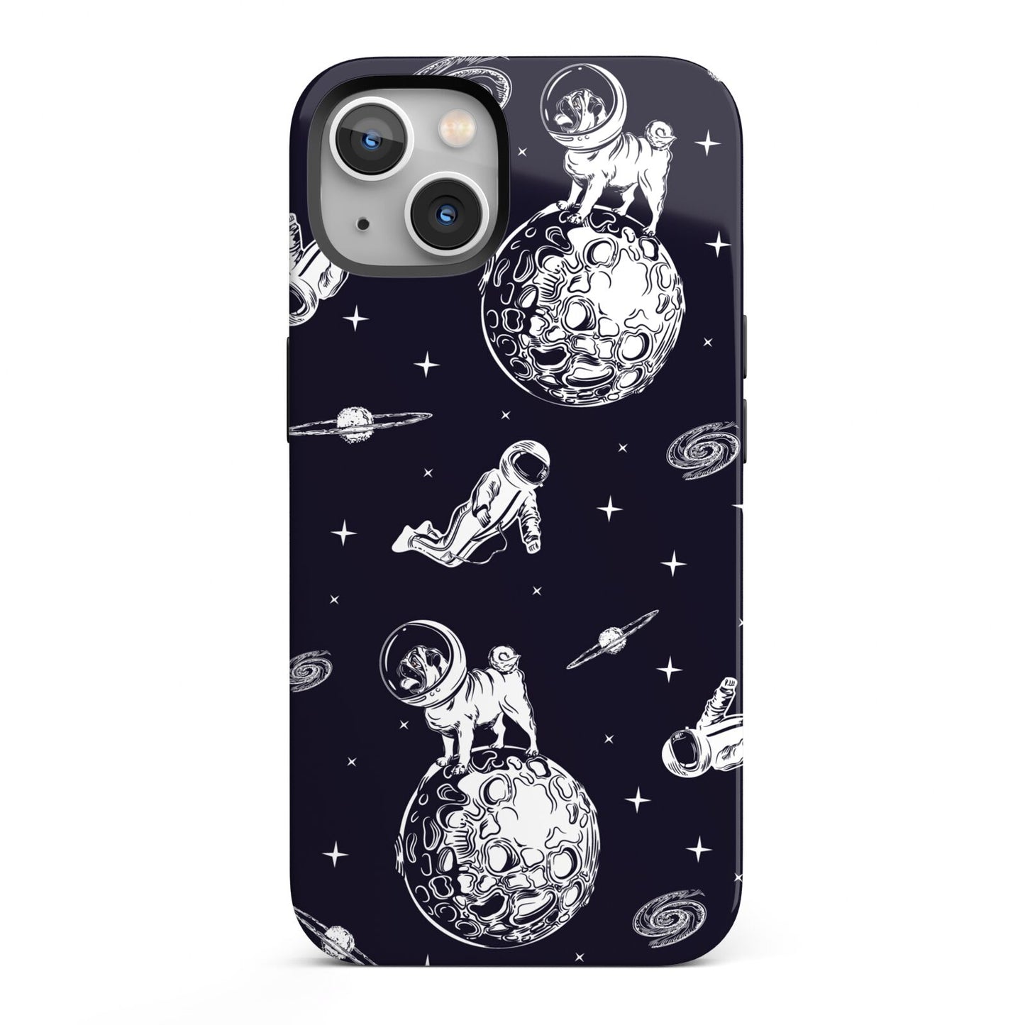 Pug in Space iPhone 13 Full Wrap 3D Tough Case