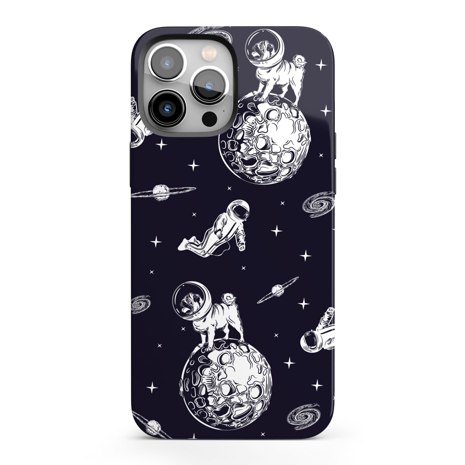 Pug in Space iPhone 13 Pro Max Full Wrap 3D Tough Case