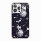 Pug in Space iPhone 13 Pro TPU Impact Case with Pink Edges