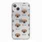 Pugalier Icon with Name iPhone 13 TPU Impact Case with White Edges