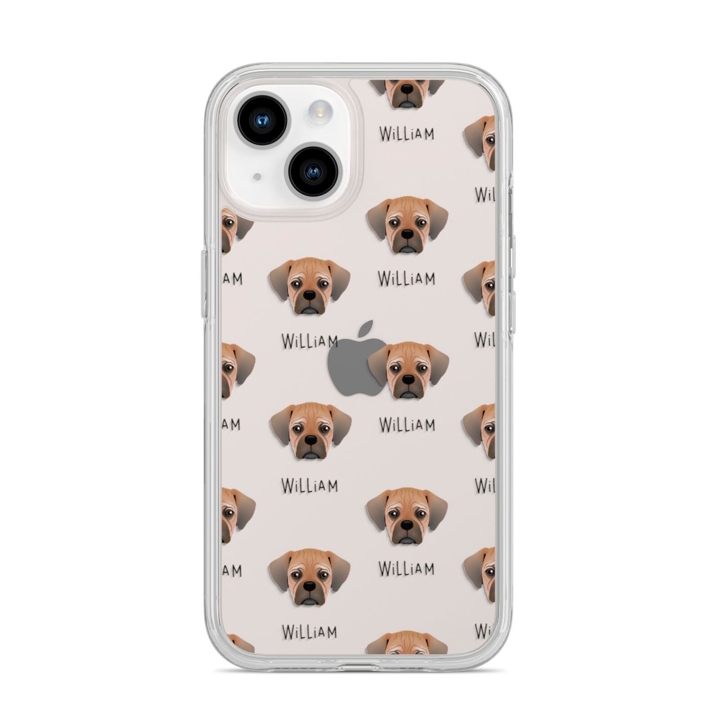 Pugalier Icon with Name iPhone 14 Clear Tough Case Starlight