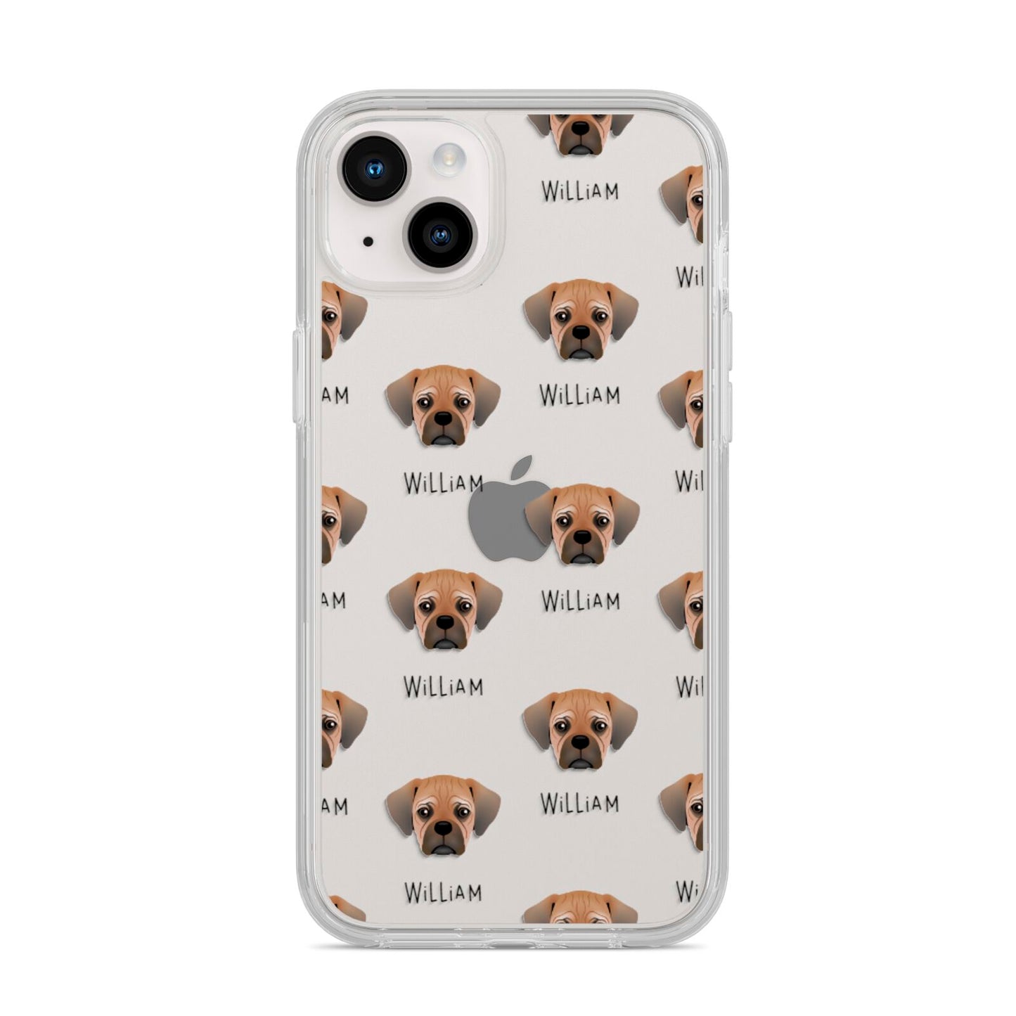 Pugalier Icon with Name iPhone 14 Plus Clear Tough Case Starlight
