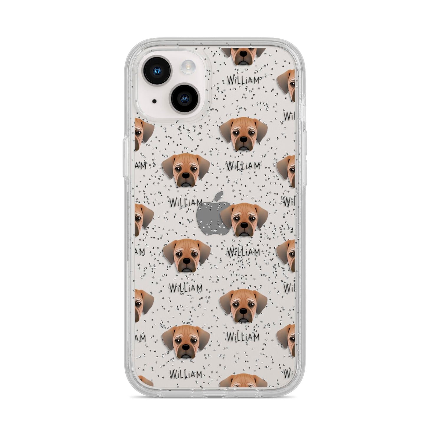 Pugalier Icon with Name iPhone 14 Plus Glitter Tough Case Starlight