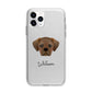 Pugalier Personalised Apple iPhone 11 Pro Max in Silver with Bumper Case