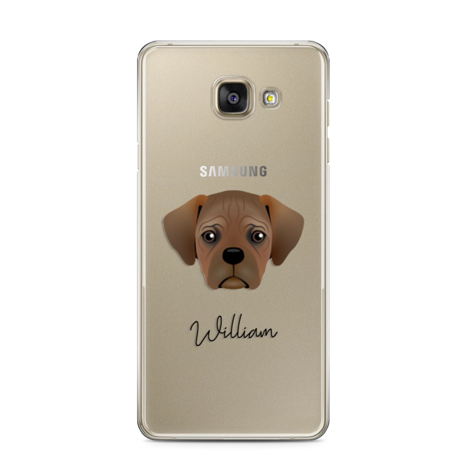 Pugalier Personalised Samsung Galaxy A3 2016 Case on gold phone
