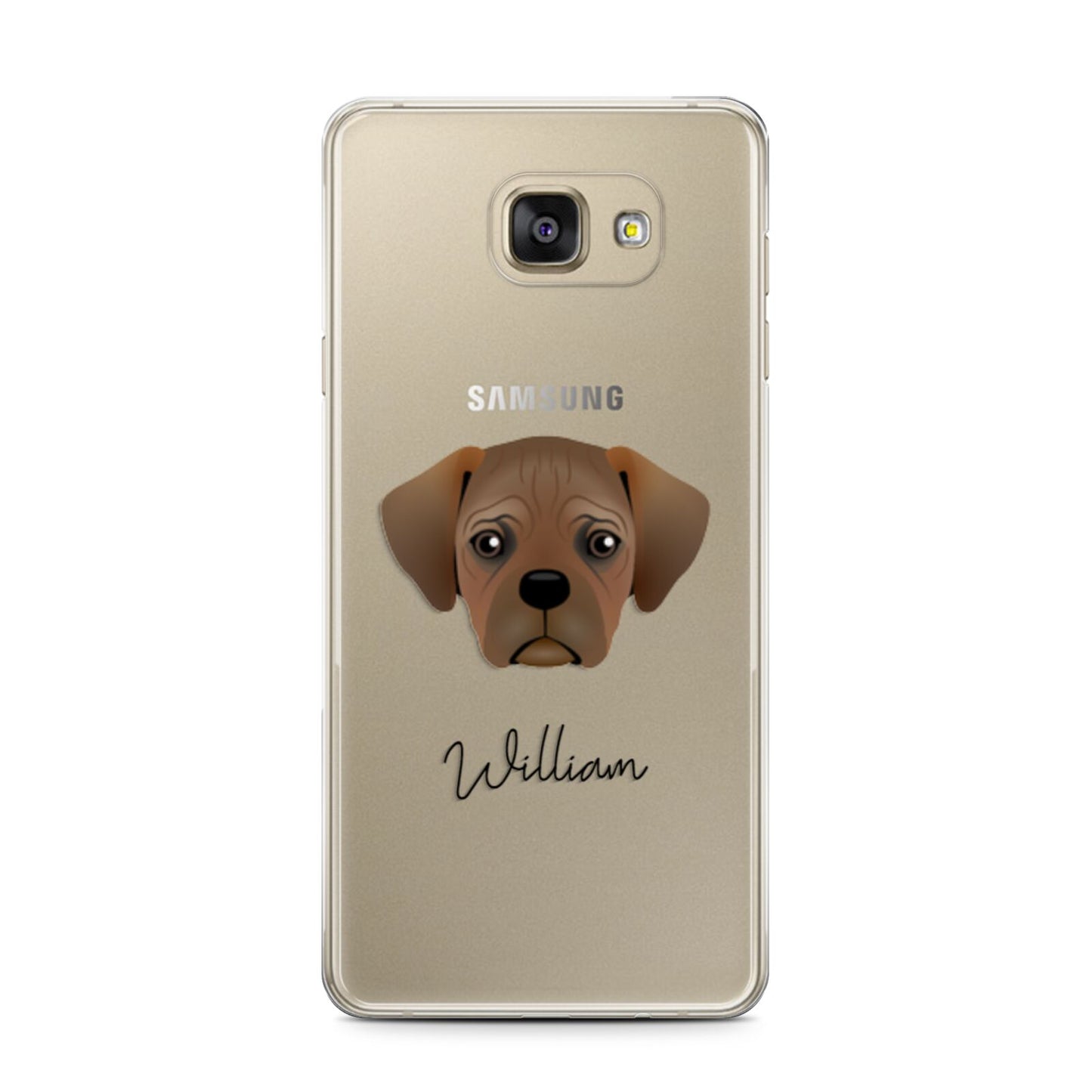 Pugalier Personalised Samsung Galaxy A7 2016 Case on gold phone
