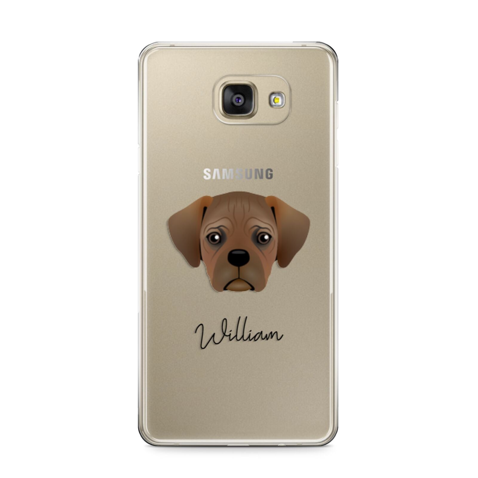 Pugalier Personalised Samsung Galaxy A9 2016 Case on gold phone